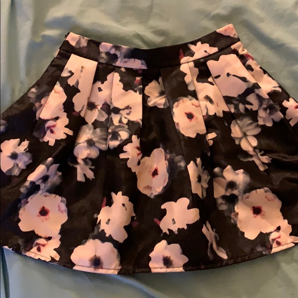 South Korean A-Line Floral Miniskirt